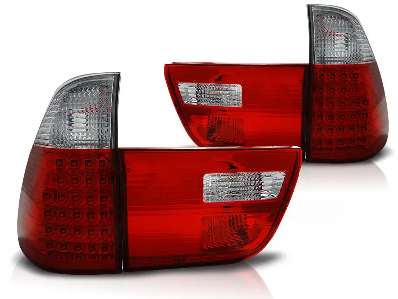 Baklykter LED BMW X5 (E53) 1999 - 2006 | RED WHITE – bilde 2