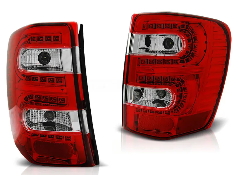 Baklykter LED CHRYSLER JEEP GRAND CHEROKEE 1999-2005 RED WHITE Image 2