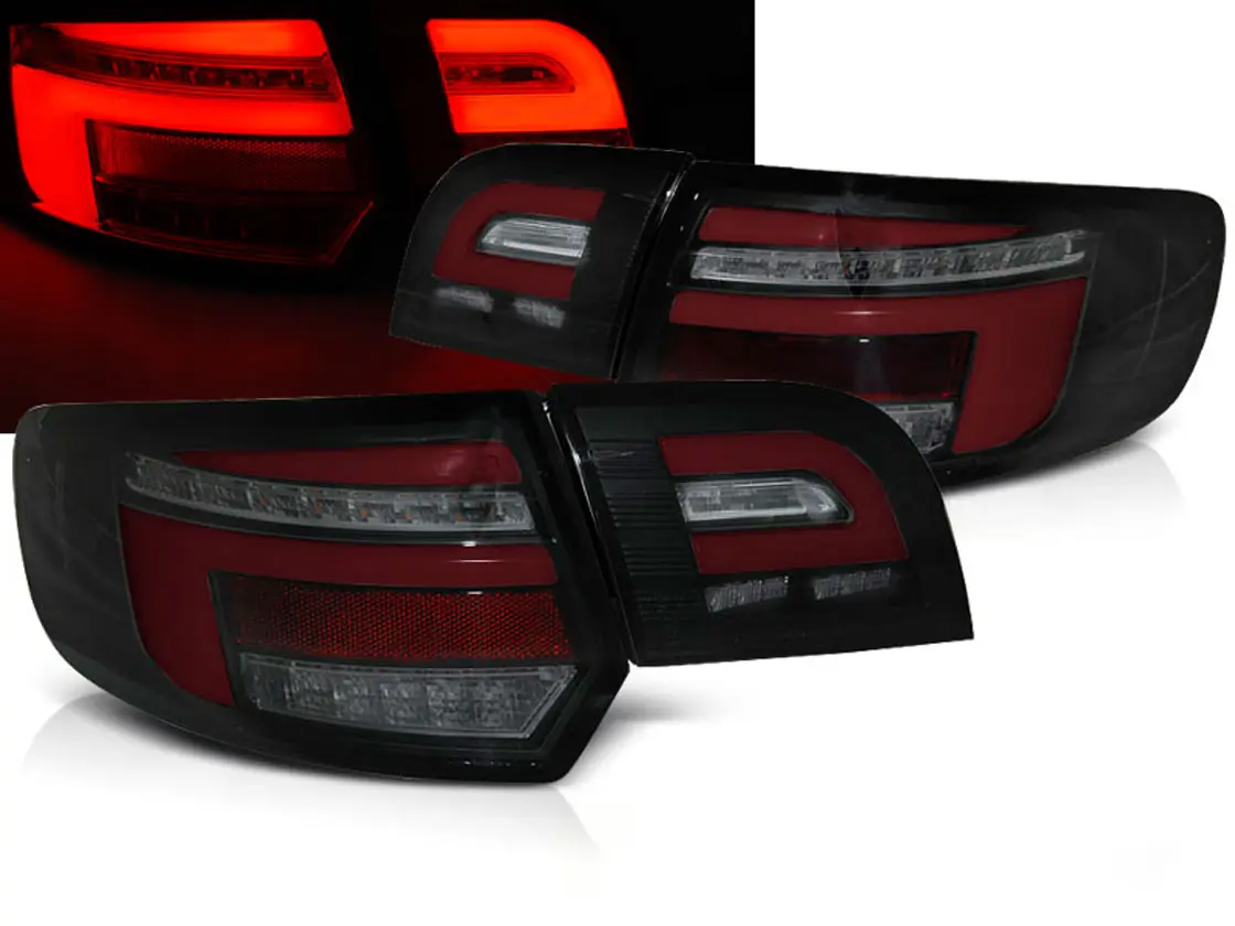 Baklykter LED Dynamisk AUDI A3 (8P) 5D 2003-2008 RED  LIGHTS BLACK