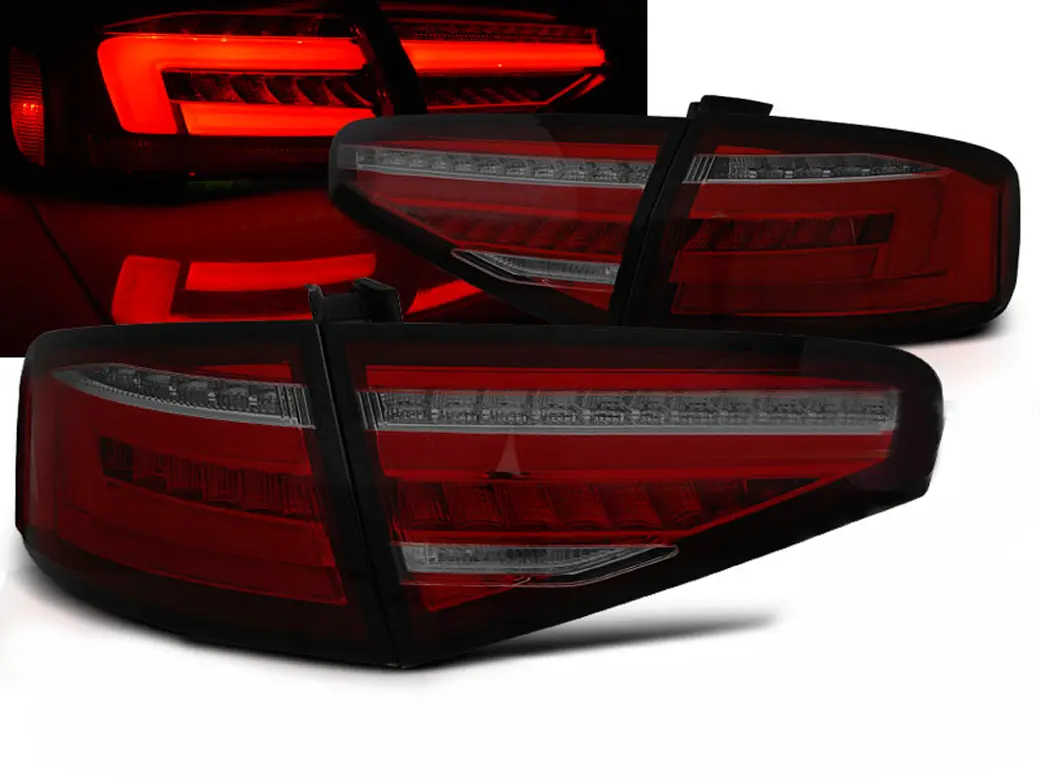 Baklykter LED Dynamisk Audi A4 B8 Facelift Sedan 2011 - 2015 │ LIGHTS RED SMOKE – bilde 2