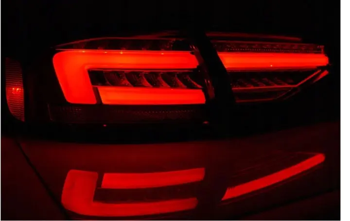 Baklykter LED Dynamisk Audi A4 B8 Facelift Sedan 2011 - 2015 │ RED SMOKE – bilde 2