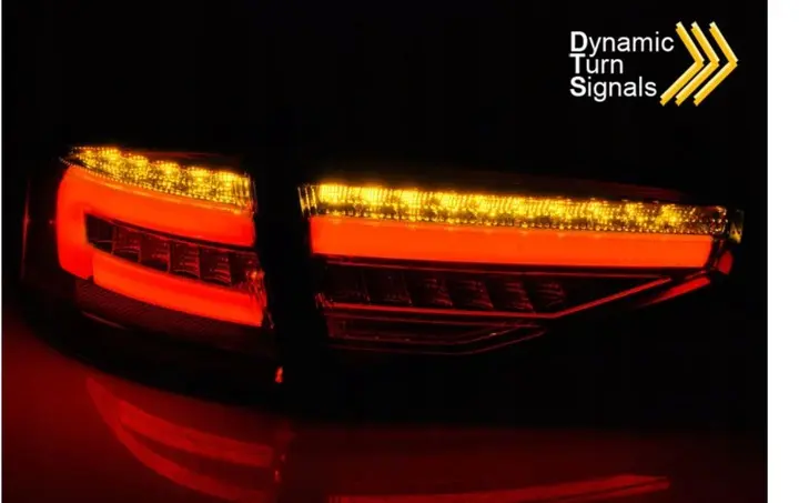 Baklykter LED Dynamisk Audi A4 B8 Facelift Sedan 2011 - 2015 │ RED SMOKE – bilde 3