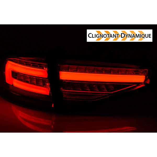 Baklykter LED Dynamisk Audi A4 B8 Facelift Sedan 2011 - 2015 │ RED WHITE – bilde 2