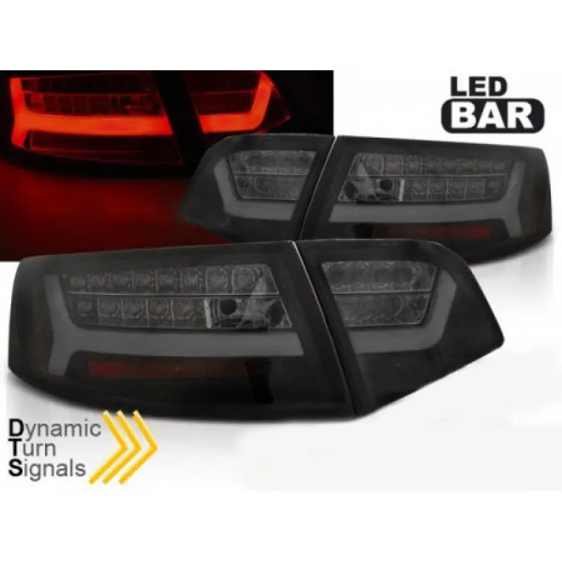 Baklykter LED Dynamisk AUDI A6 2008-2011 SEDAN BLACK SMOKE SEQ