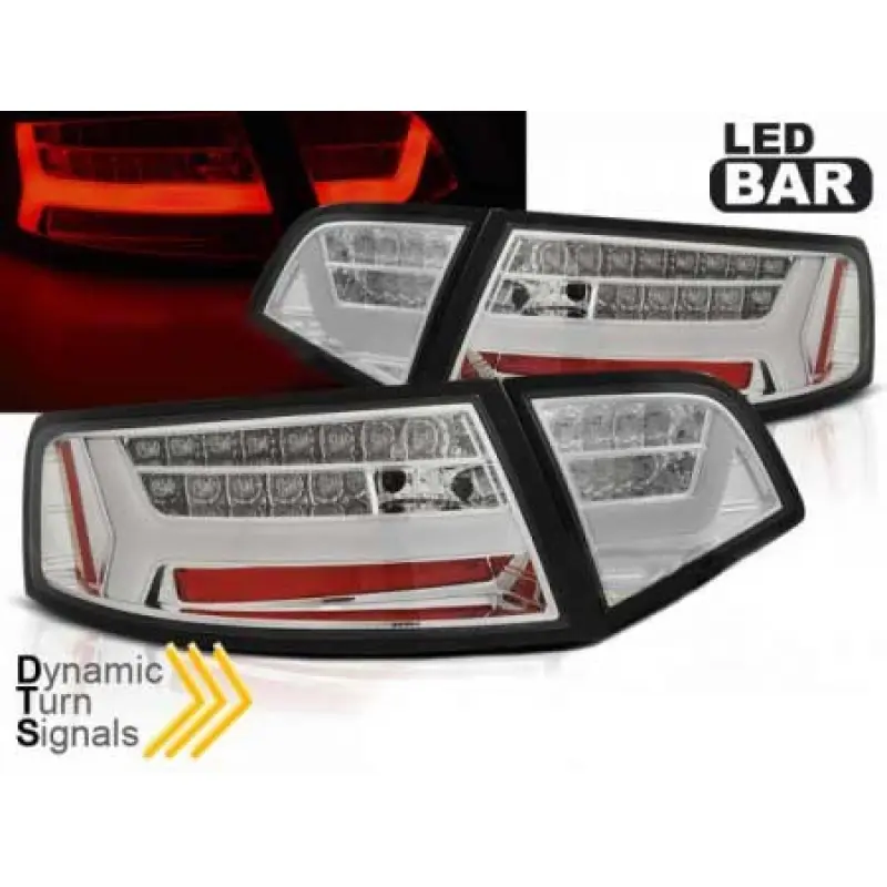 Baklykter LED Dynamisk AUDI A6 2008-2011 SEDAN CHROME SEQ