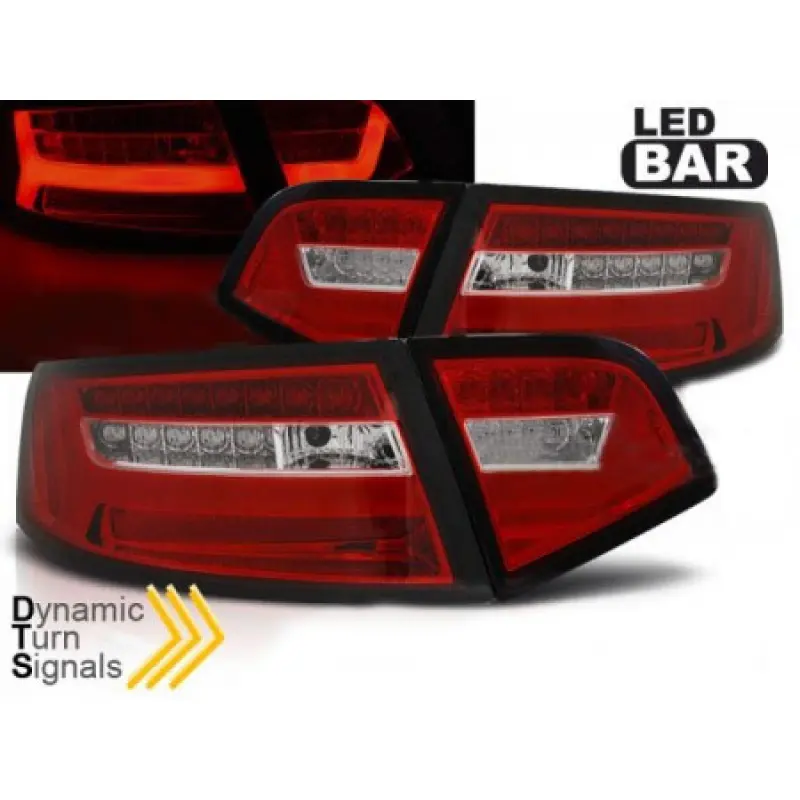 Baklykter LED Dynamisk AUDI A6 (C6) 2008-2011 SEDAN RED WHITE SEQ
