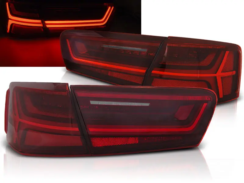 Baklykter LED Dynamisk Audi A6 C7 Sedan 2011 - 2018 │ RED WHITE SEQ