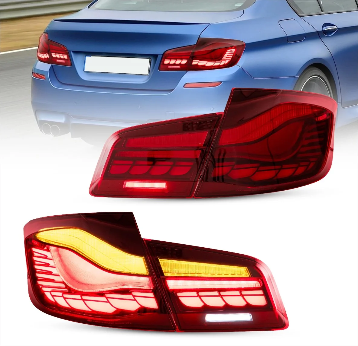 Baklykter LED Dynamisk BMW 5 (F10) Sedan 2010 - 2017 │ OLED GTS Design – bilde 5