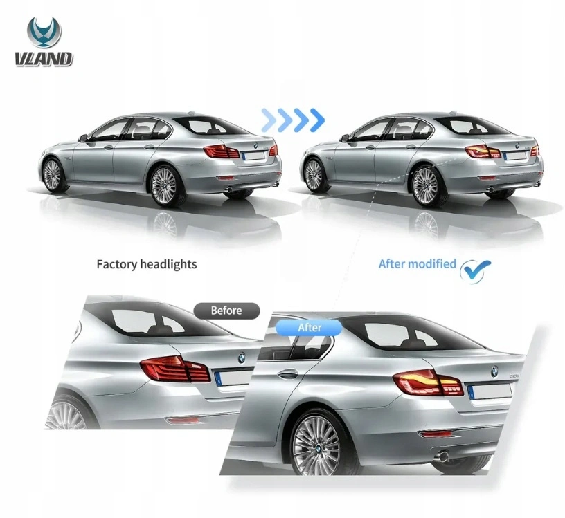 Baklykter LED Dynamisk BMW 5 (F10) Sedan 2010 - 2017 │ OLED GTS Design – bilde 7