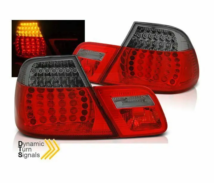 Baklykter LED Dynamisk BMW (E46) 1999-2003 COUPE RED SMOKE SEQ