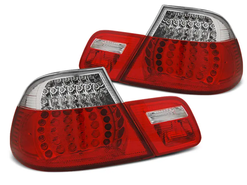 Baklykter LED Dynamisk BMW (E46) 1999-2003 COUPE RED WHITE SEQ – bilde 2