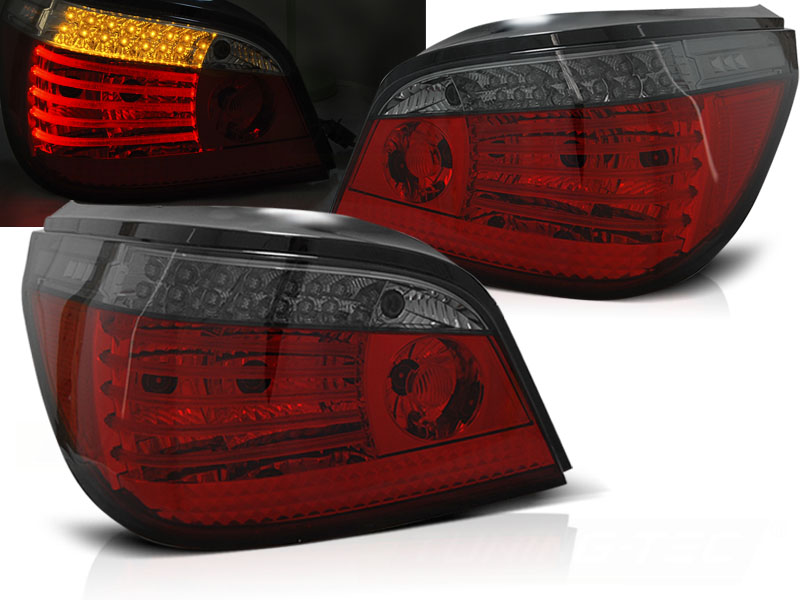 Baklykter LED Dynamisk BMW (E60) 2003-2007 RED SMOKE SEQ