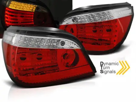 Baklykter LED Dynamisk BMW (E60) 2003-2007 RED WHITE SEQ