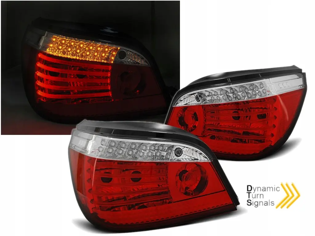 Baklykter LED Dynamisk BMW (E60) LCI 2007-2009 RED WHITE SEQ