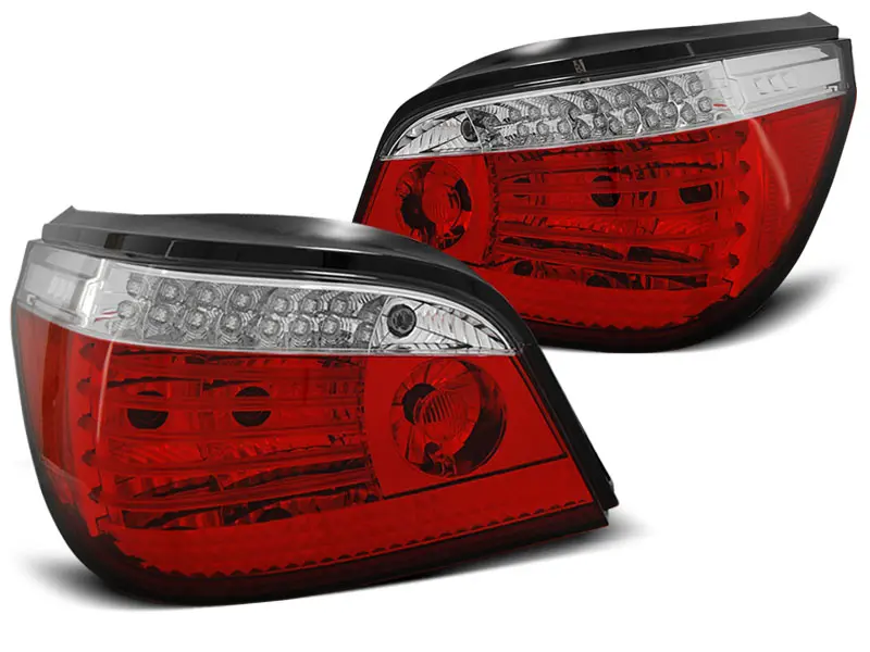 Baklykter LED Dynamisk BMW (E60) LCI 2007-2009 RED WHITE SEQ – bilde 4