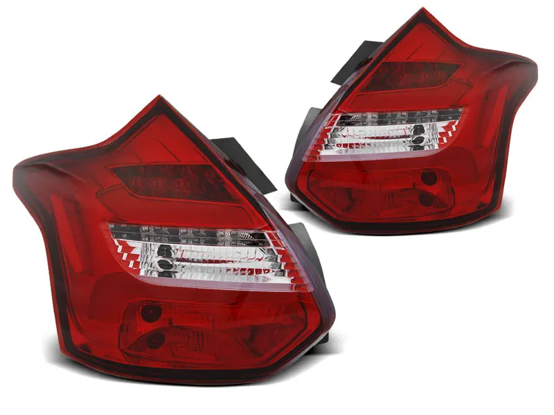 Baklykter LED Dynamisk FORD FOCUS (3) 2011-2014 HATCHBACK RED WHITE SEQ IND. – bilde 4