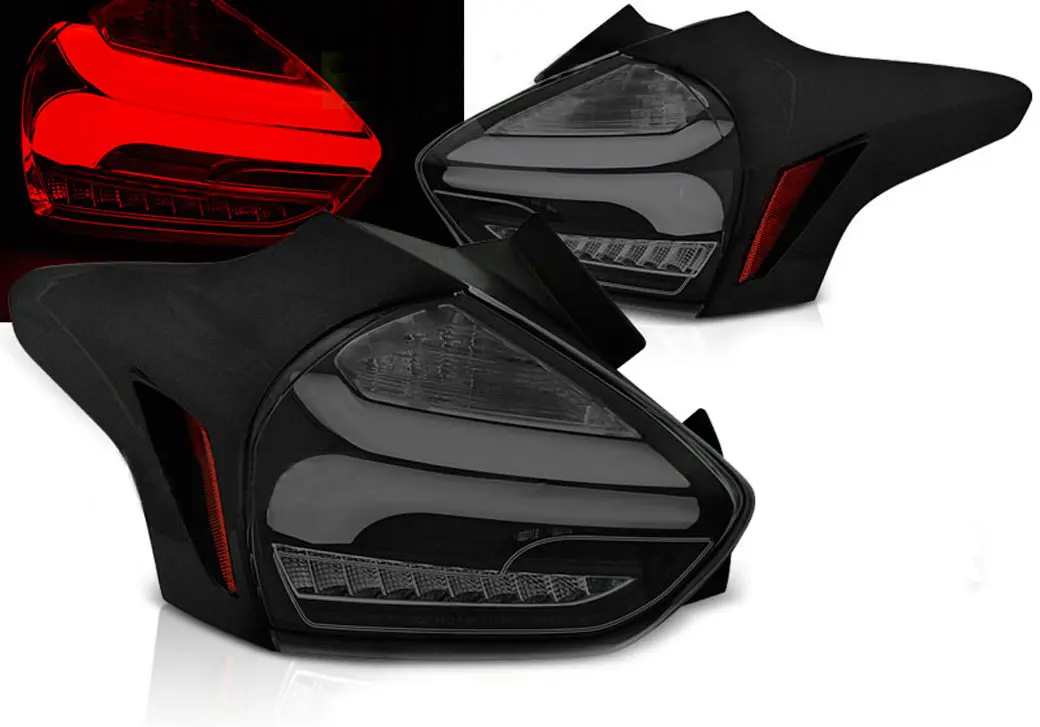 Baklykter LED Dynamisk FORD FOCUS 3 2015-2018 HATCHBACK BLACK SMOKE – bilde 2
