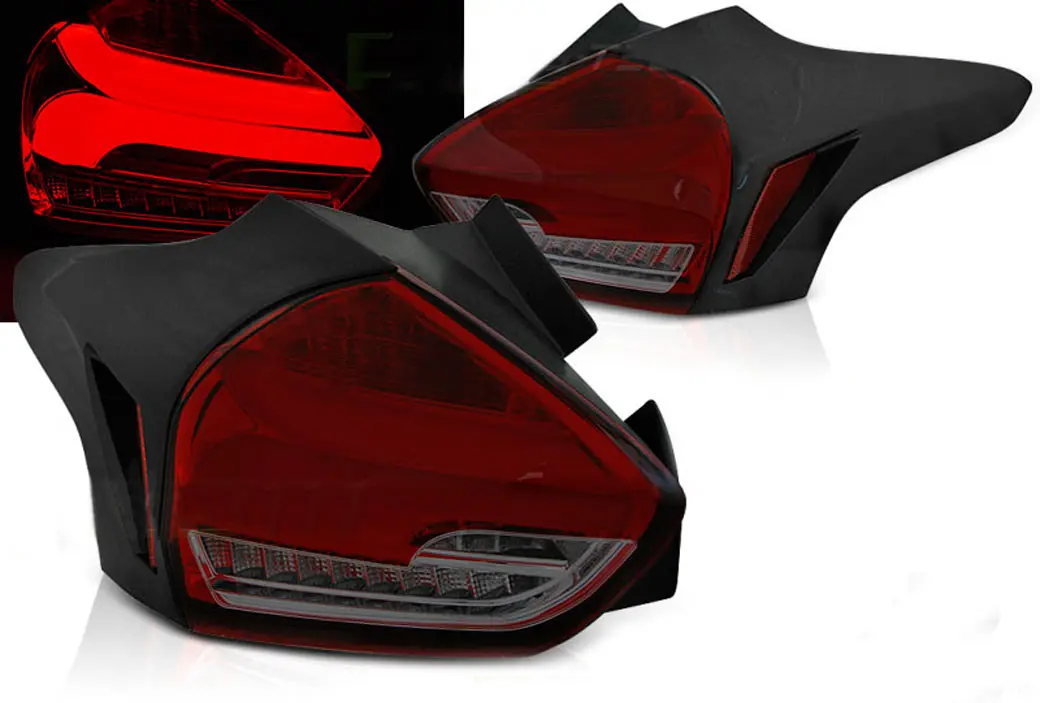 Baklykter LED Dynamisk FORD FOCUS 3 2015-2018 HATCHBACK RED SMOKE – bilde 2