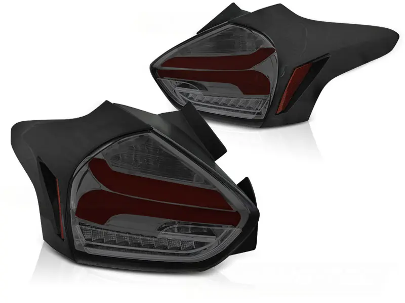 Baklykter LED Dynamisk FORD FOCUS 3 2015-2018 HATCHBACK SMOKE RED