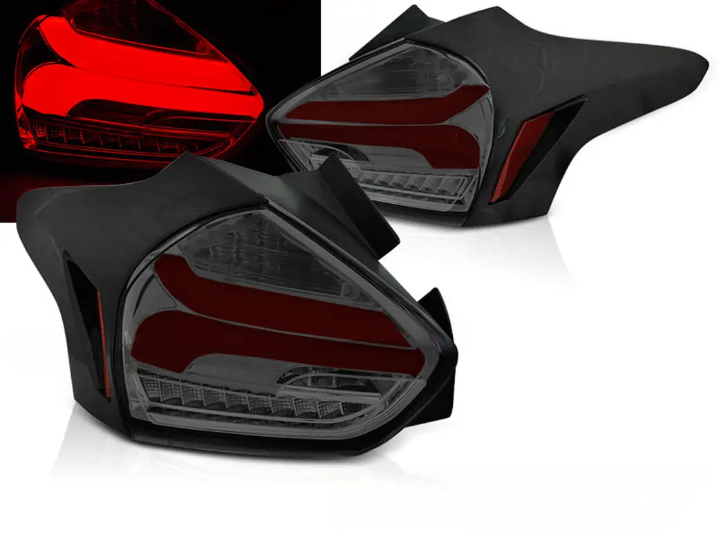 Baklykter LED Dynamisk FORD FOCUS 3 2015-2018 HATCHBACK SMOKE RED – bilde 2