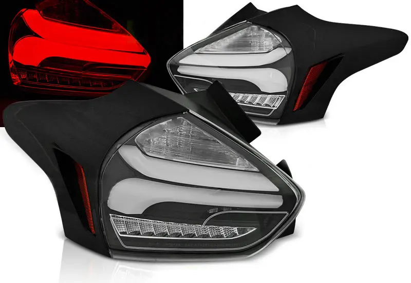 Baklykter LED Dynamisk Ford Focus III Hatchback Facelift 2014 - 2019 │ BLACK – bilde 2