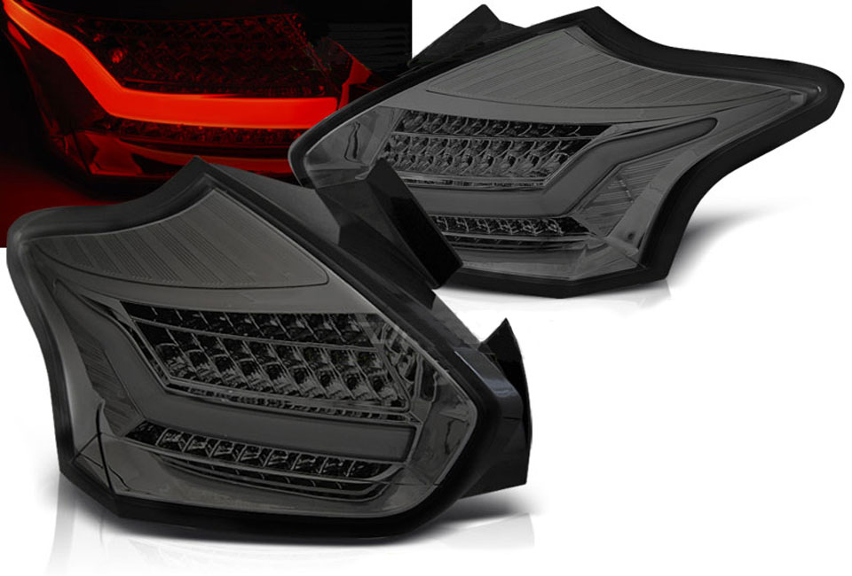 Baklykter LED Dynamisk Ford Focus III Hatchback Facelift 2014 - 2019 │ SMOKE SEQ