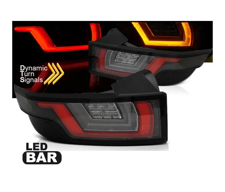 Baklykter LED Dynamisk Land Rover Range Rover Evoque I 2011 - 2018 RED SMOKE BLACK