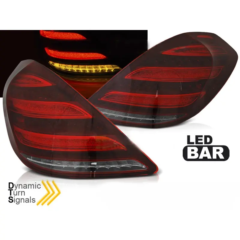 Baklykter LED Dynamisk Mercedes-Benz S (W222) 2013 - 2017 │ RED WHITE