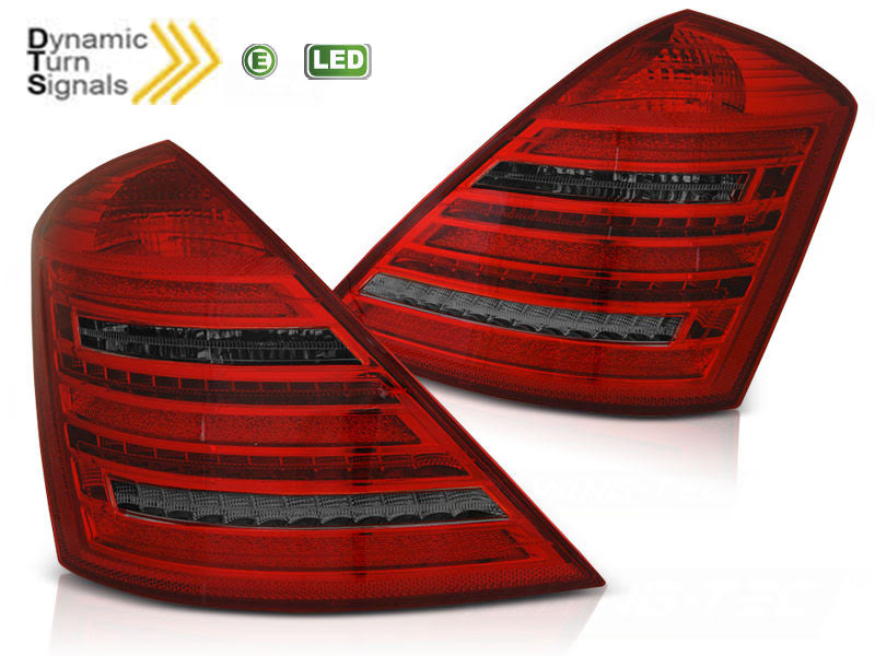 Baklykter LED Dynamisk  MERCEDES-BENZ (W221) S-Klasse 2005-2009 RED SMOKE W222 LOOK