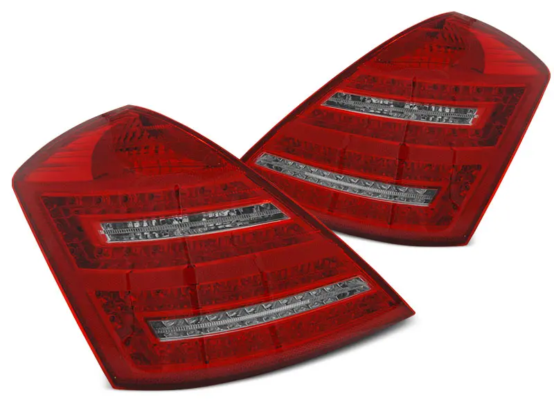 Baklykter LED Dynamisk MERCEDES-BENZ (W221) S-Klasse 2005-2009 RED WHITE SEQ – bilde 4