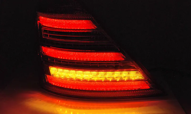 Baklykter LED Dynamisk MERCEDES-BENZ W221 S-Klasse 2005-2009 RED WHITE W222 LOOK – bilde 3