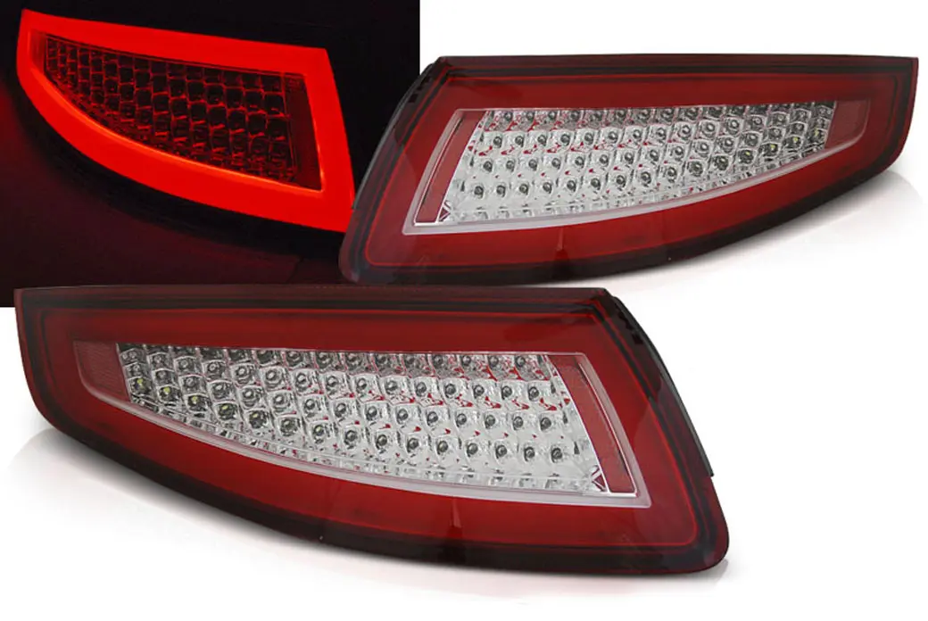 Baklykter LED Dynamisk PORSCHE 911 (997) 2004-2009 RED WHITE SEQ