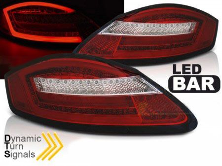 Baklykter LED Dynamisk PORSCHE BOXSTER 987 / CAYMAN 2005-2008 RED WHITE SEQ 