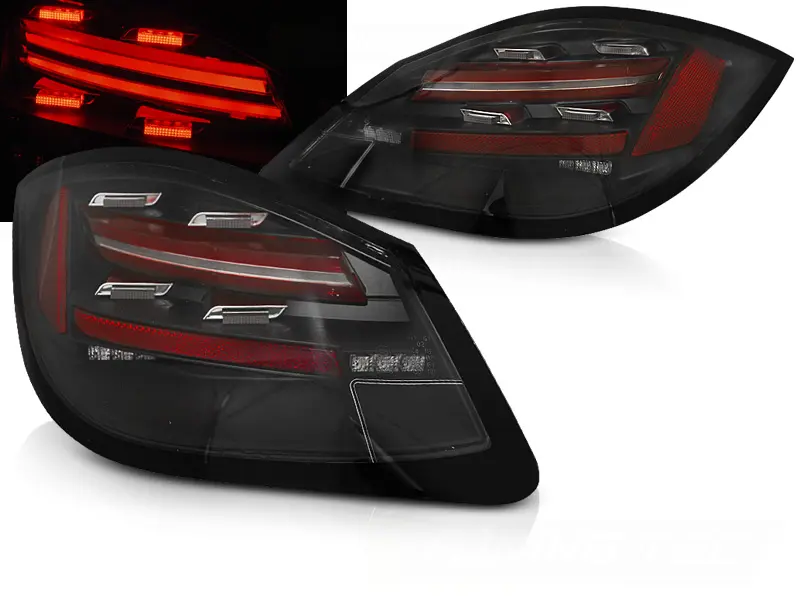 Baklykter LED Dynamisk PORSCHE BOXSTER / CAYMAN 987 2009-2012 BLACK SEQ