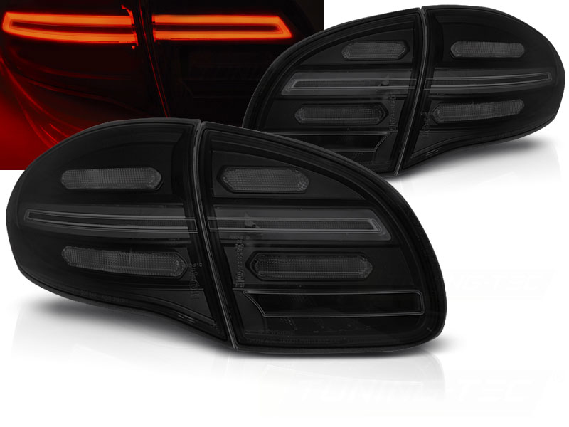 Baklykter LED Dynamisk PORSCHE CAYENNE 2010-2015 BLACK SMOKE SEQ