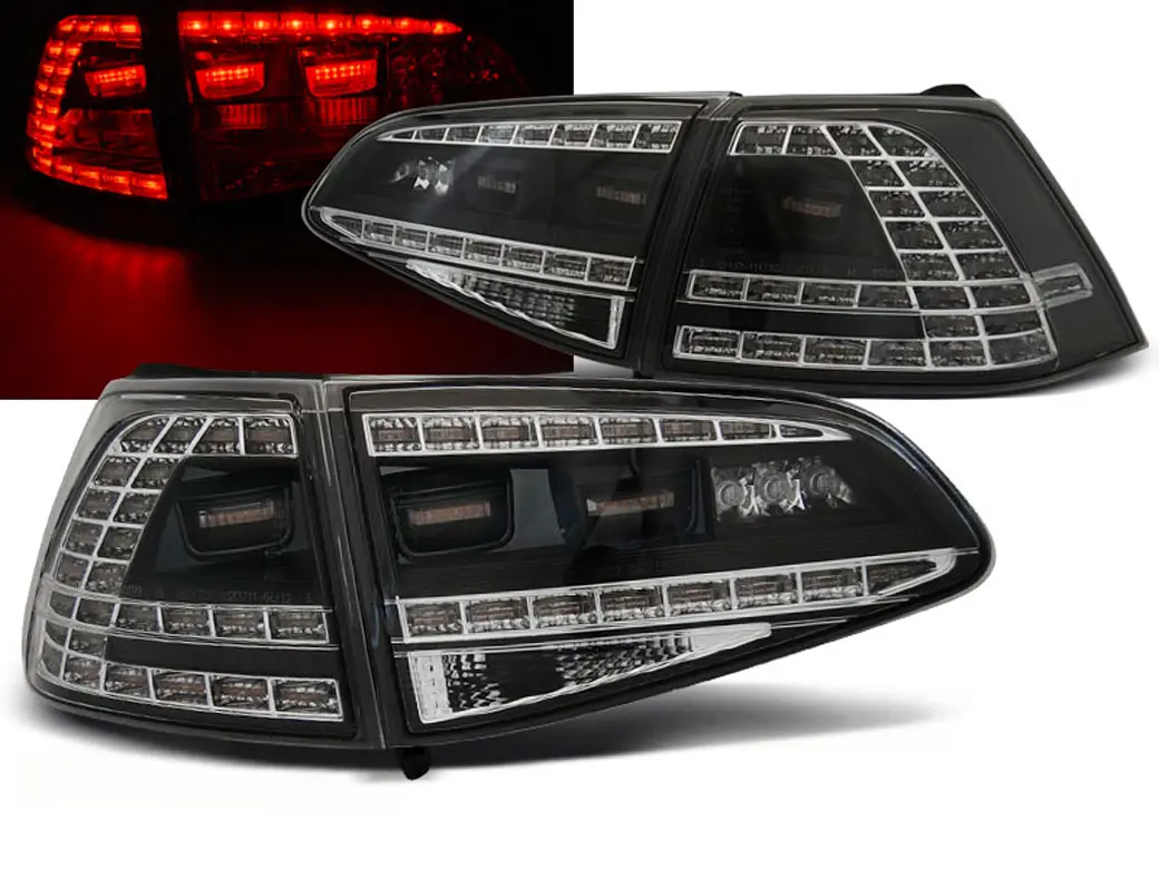 Baklykter LED Dynamisk VOLKSWAGEN GOLF 7 2013-2017 BLACK 