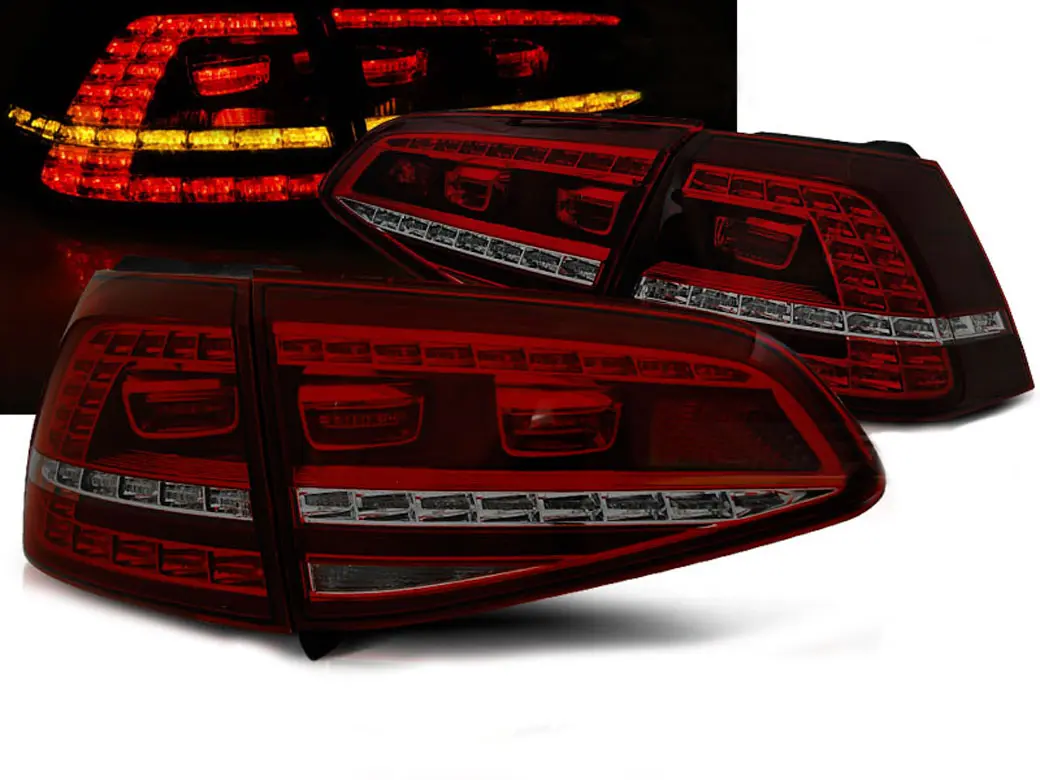 Baklykter LED Dynamisk VOLKSWAGEN GOLF 7 2013-2017 RED SMOKE GTI LOOK SEQ Image 1
