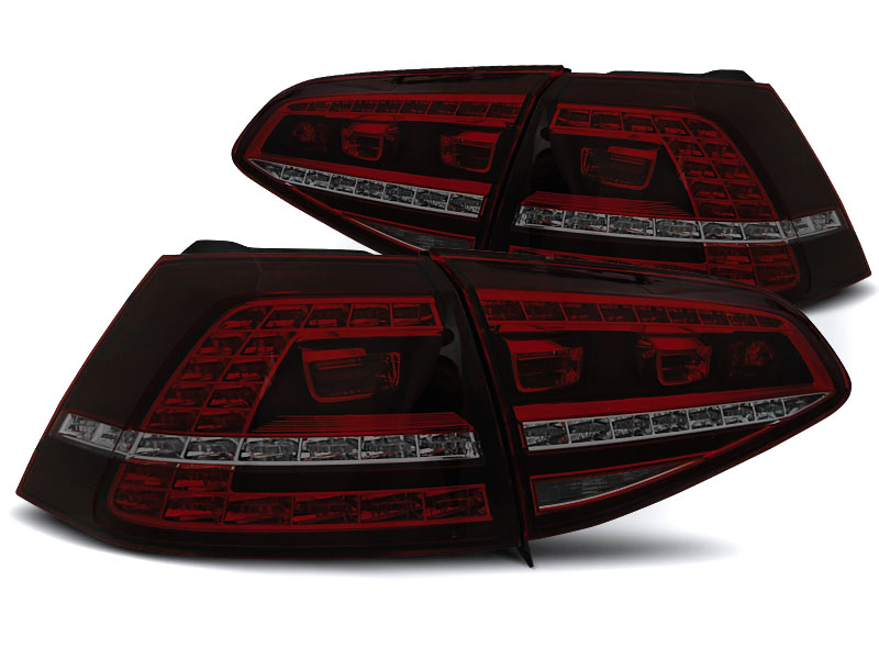 Baklykter LED Dynamisk VOLKSWAGEN GOLF 7 2013-2017 RED SMOKE GTI LOOK SEQ Image 3