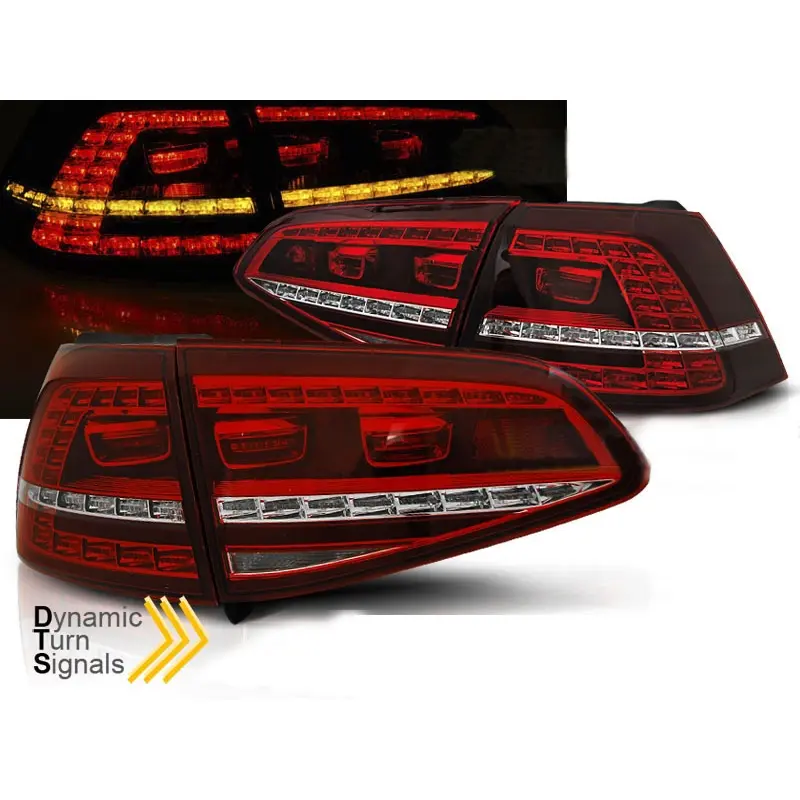 Baklykter LED Dynamisk VOLKSWAGEN GOLF 7 2013-2017 RED WHITE GTI LOOK SEQ