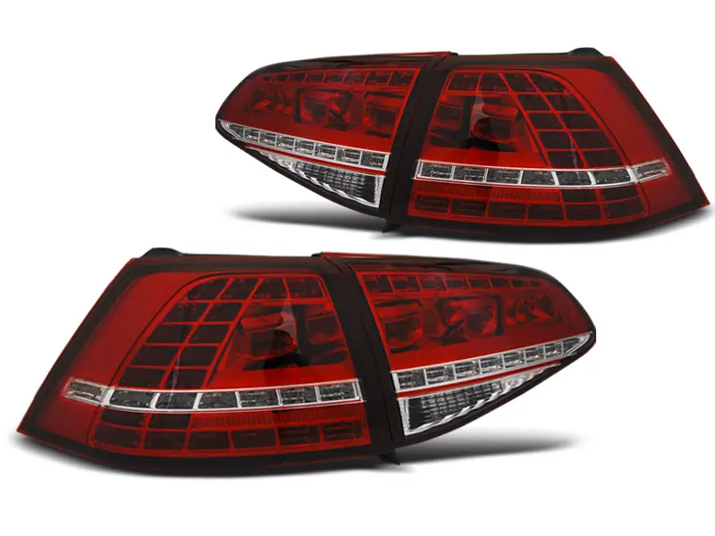 Baklykter LED Dynamisk VOLKSWAGEN GOLF 7 2013-2017 RED WHITE GTI LOOK SEQ – bilde 5