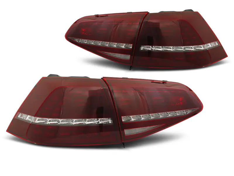 Baklykter LED Dynamisk VOLKSWAGEN GOLF 7 2013-2017 RED WHITE SEQ R LOOK – bilde 5
