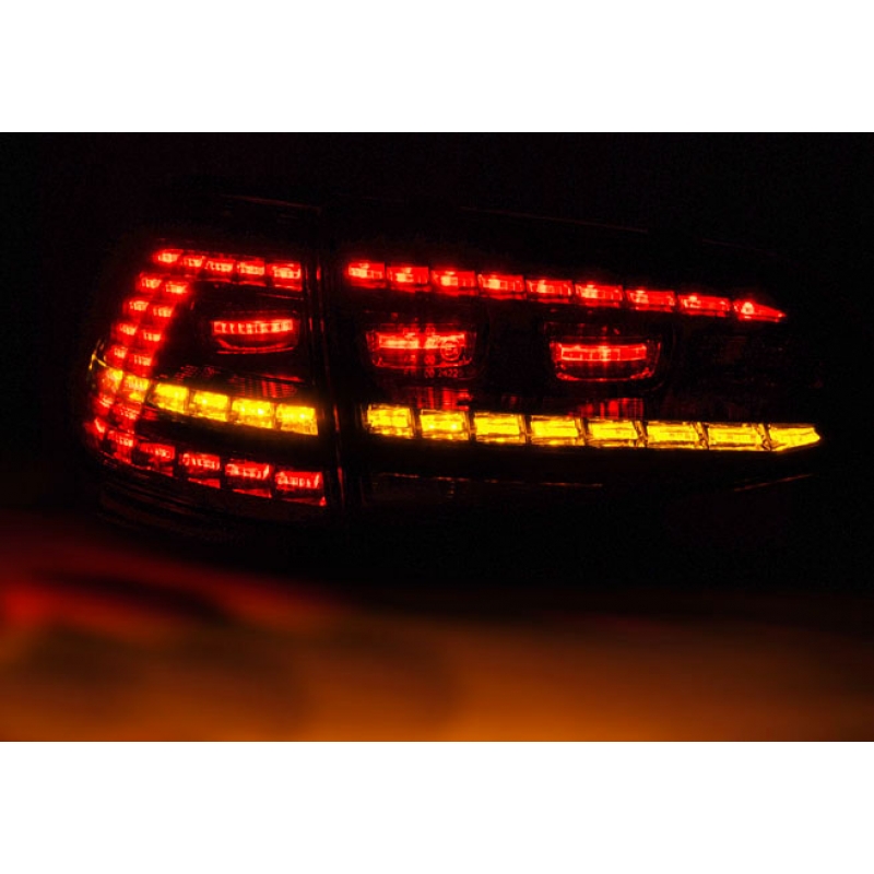 Baklykter LED Dynamisk VOLKSWAGEN GOLF 7 2013-> RED SMOKE SEQ R LOOK – bilde 3