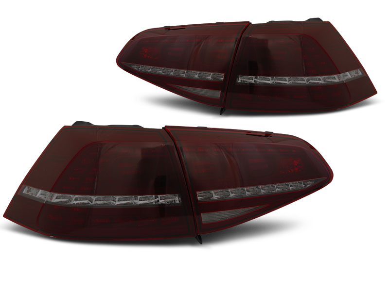 Baklykter LED Dynamisk VOLKSWAGEN GOLF 7 2013-> RED SMOKE SEQ R LOOK – bilde 5