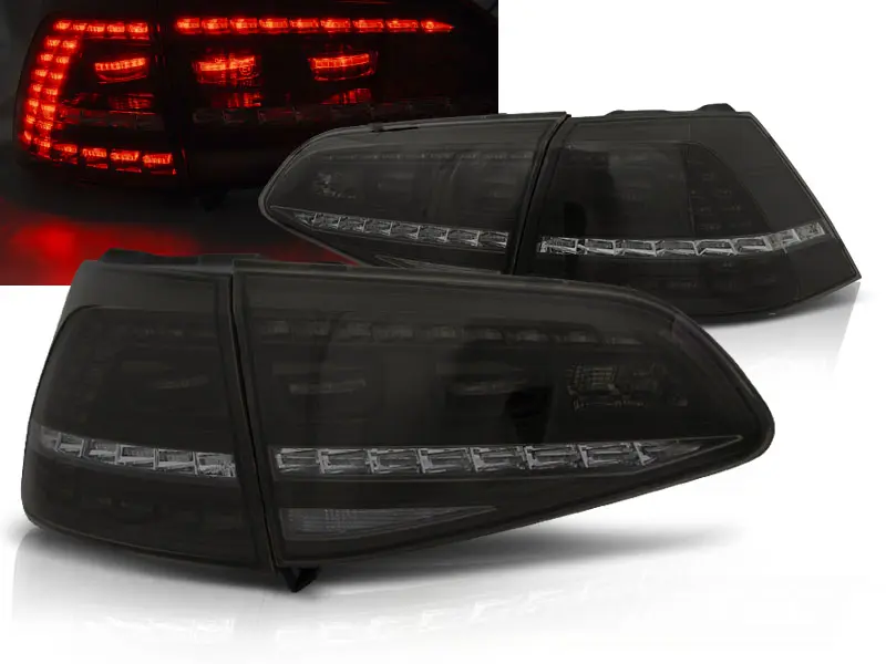 Baklykter LED Dynamisk VOLKSWAGEN GOLF 7 2013-> SMOKE SEQ R LOOK