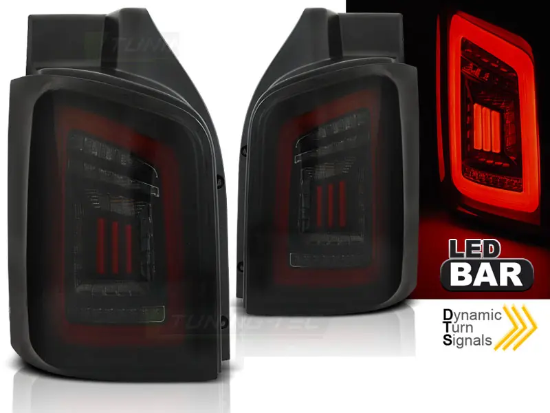 Baklykter LED Dynamisk VOLKSWAGEN (T5) 2003-2009 / 2010-2015 SMOKE BLACK RED – bilde 2