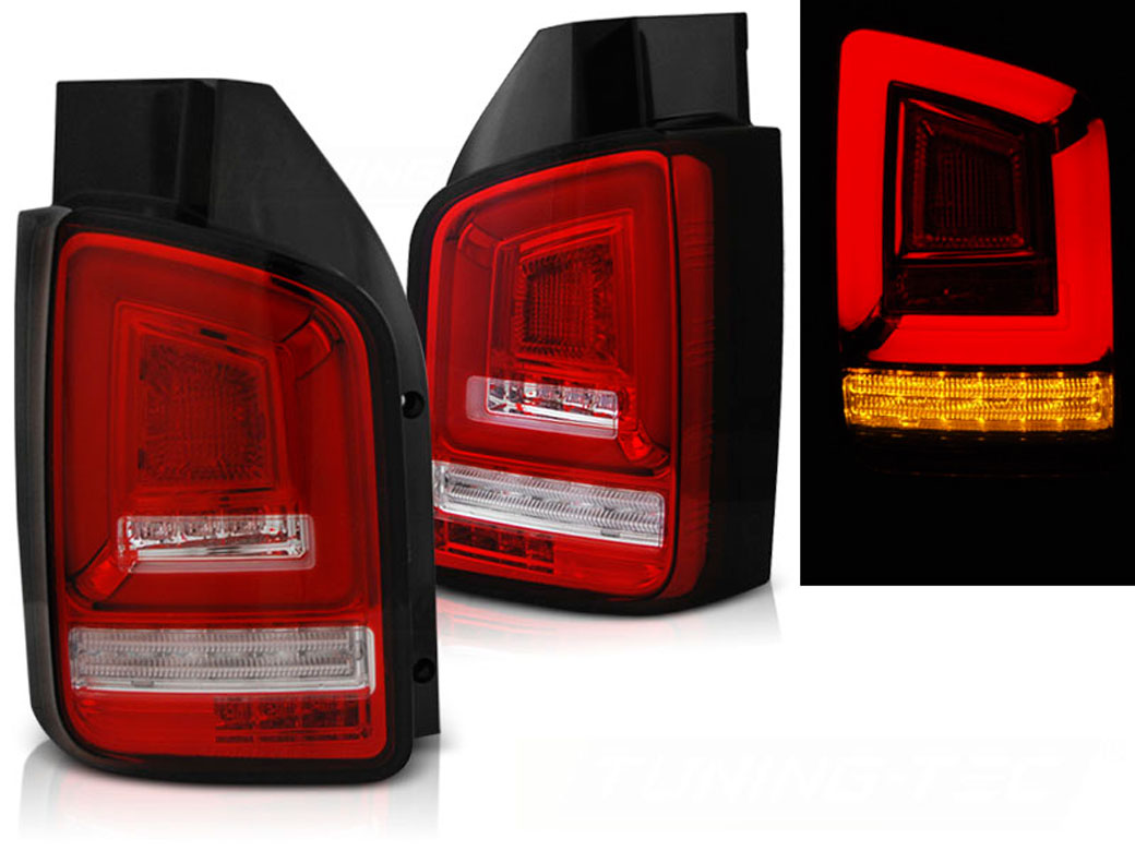 Baklykter LED Dynamisk VOLKSWAGEN (T5) 2003-2009 RED WHITE 