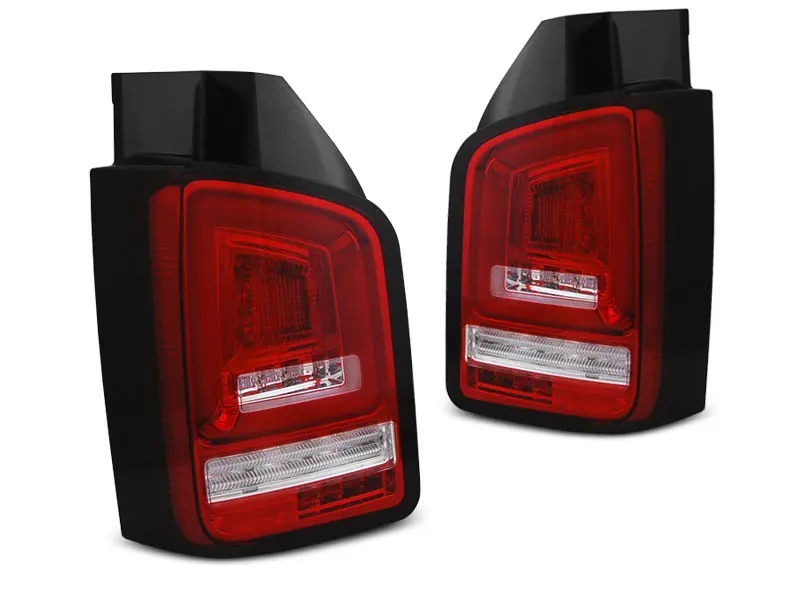 Baklykter LED Dynamisk VOLKSWAGEN (T5) 2003-2009 RED WHITE  – bilde 5