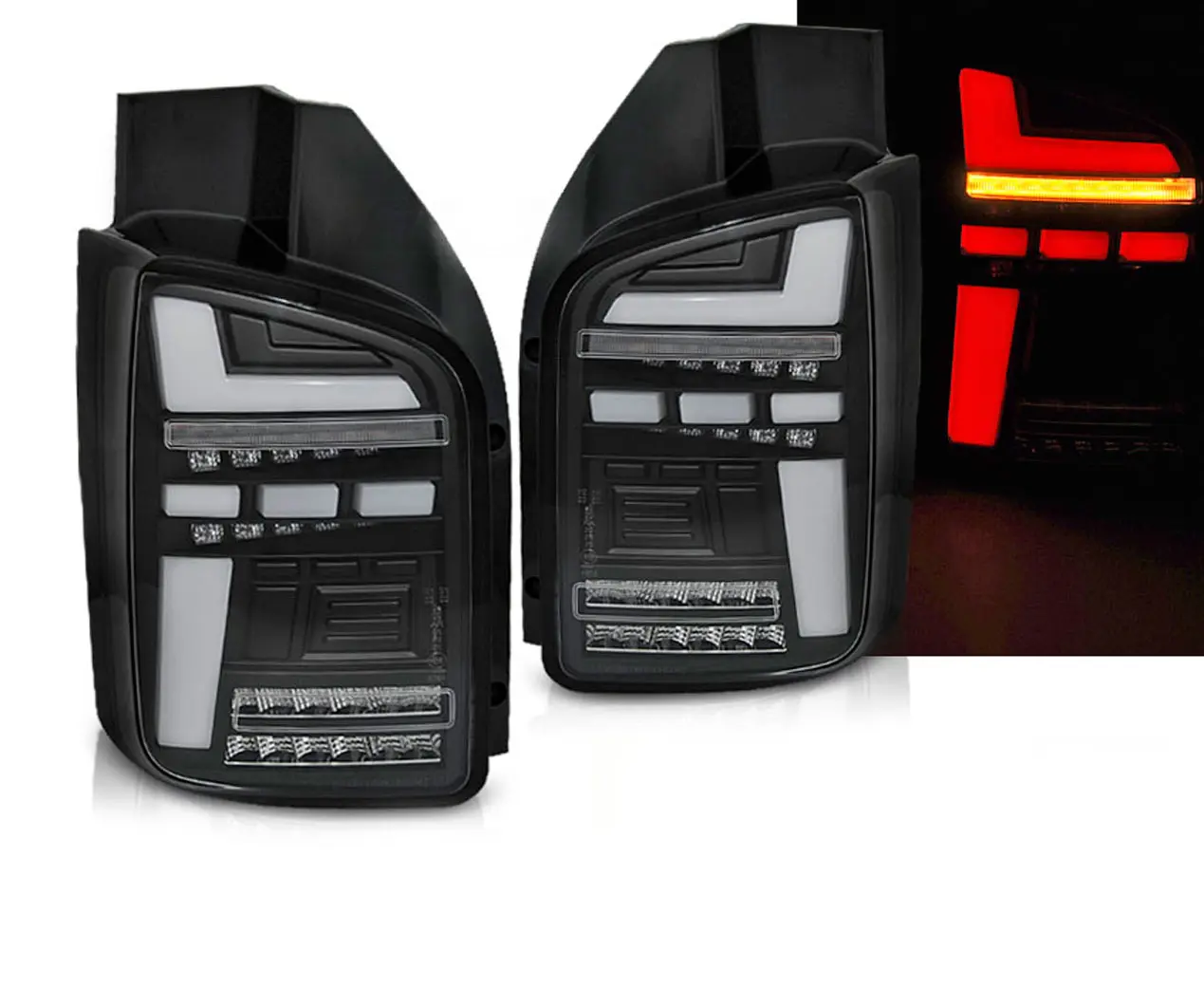 Baklykter LED Dynamisk VOLKSWAGEN T6.1 2020-> LIGHTS BLACK