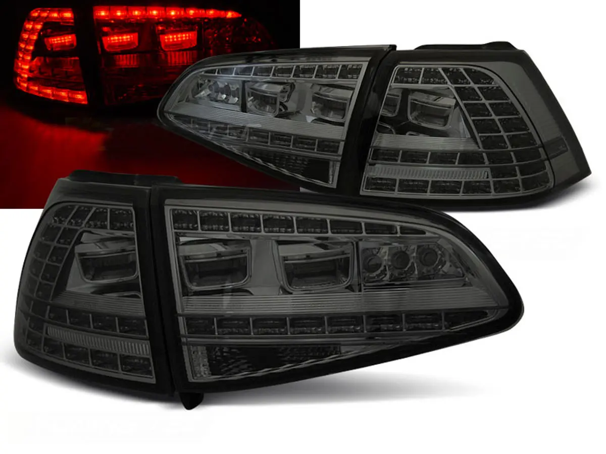 Baklykter LED Dynamisk VW Golf VII 2013 - 2017 │ GTI Design Smoke SEQ