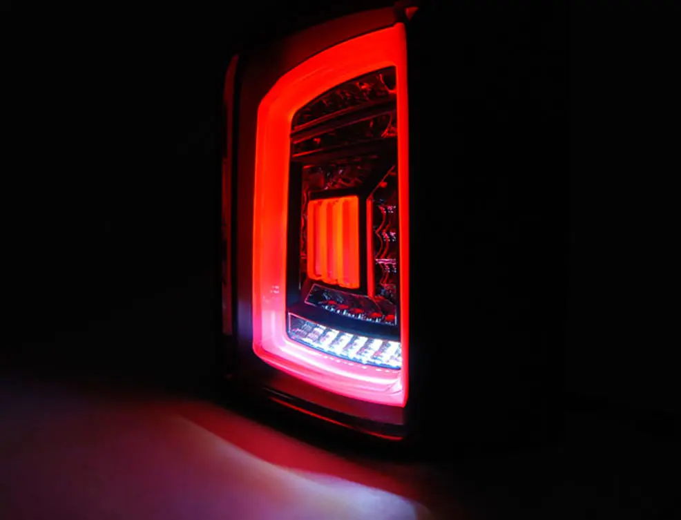 Baklykter LED Dynamisk VW T5 2003 - 2015 | SMOKE BLACK RED – bilde 3